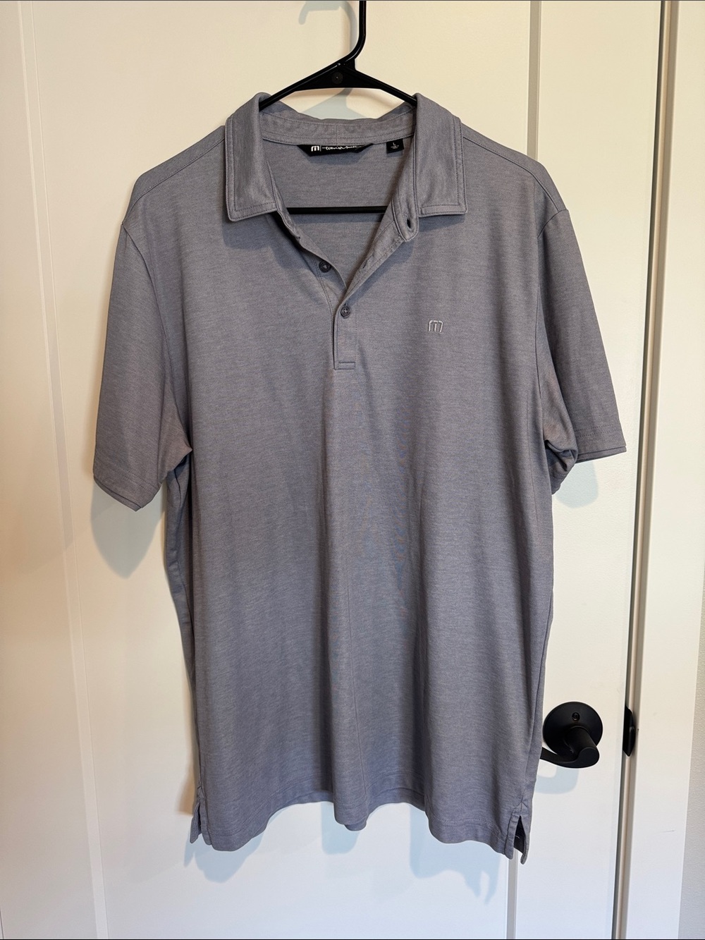 Travis Mathew Light Heather Gray Short-Sleeve Polo